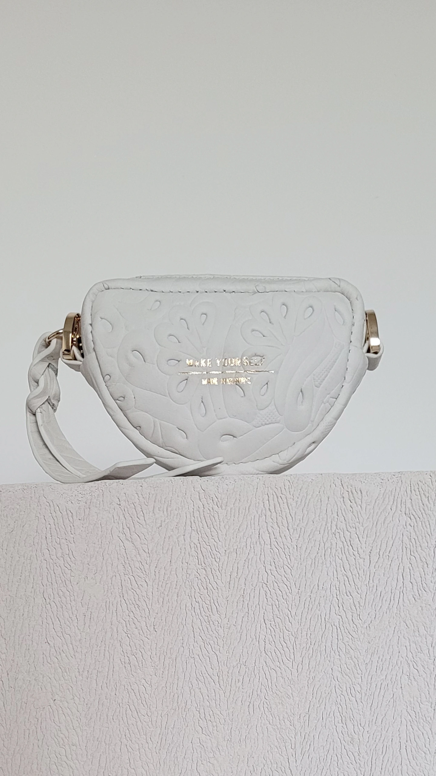 Skórzana torebka modułowa LUNA XS Flores White