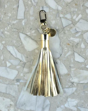 2 Frędzle skórzane do torebki SIMPLE Light Gold