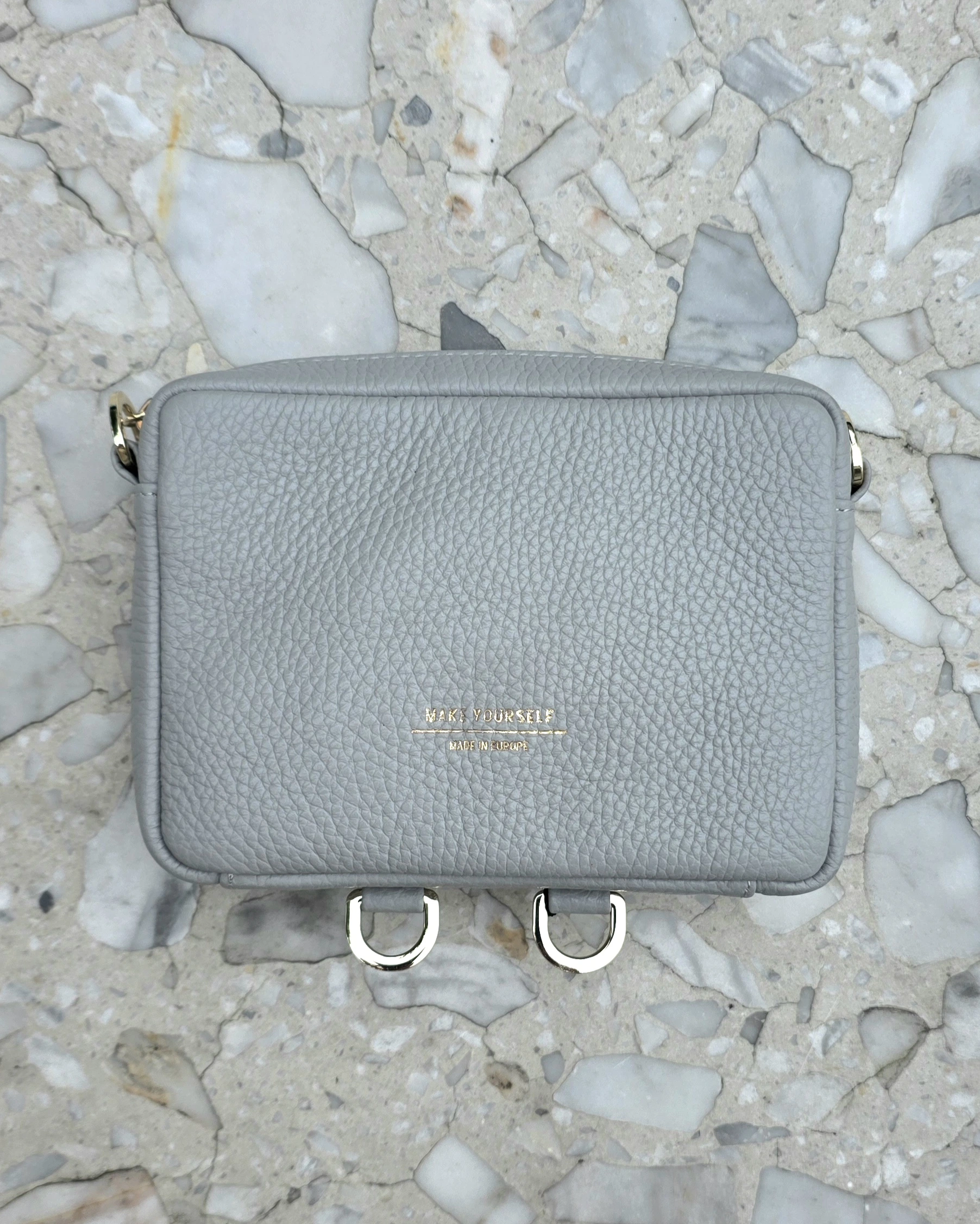 Mała skórzana torebka Baby Cube Cloudy Gray