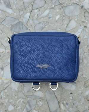 Mała skórzana torebka Baby Cube Cobalt