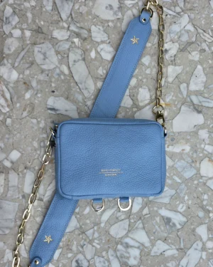 Outlet torebek skórzanych 7 Mała skórzana torebka Baby Cube Topaz ankier